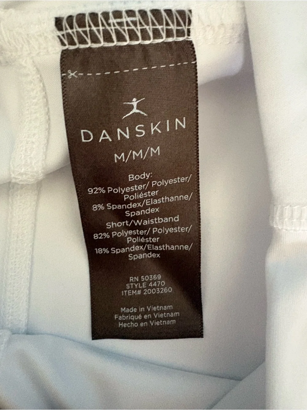 Danskin White Pleated Skater Skirt